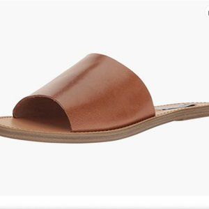 Steve Madden Leather Grace Slide Sandal Size 6.5 Wide (New)